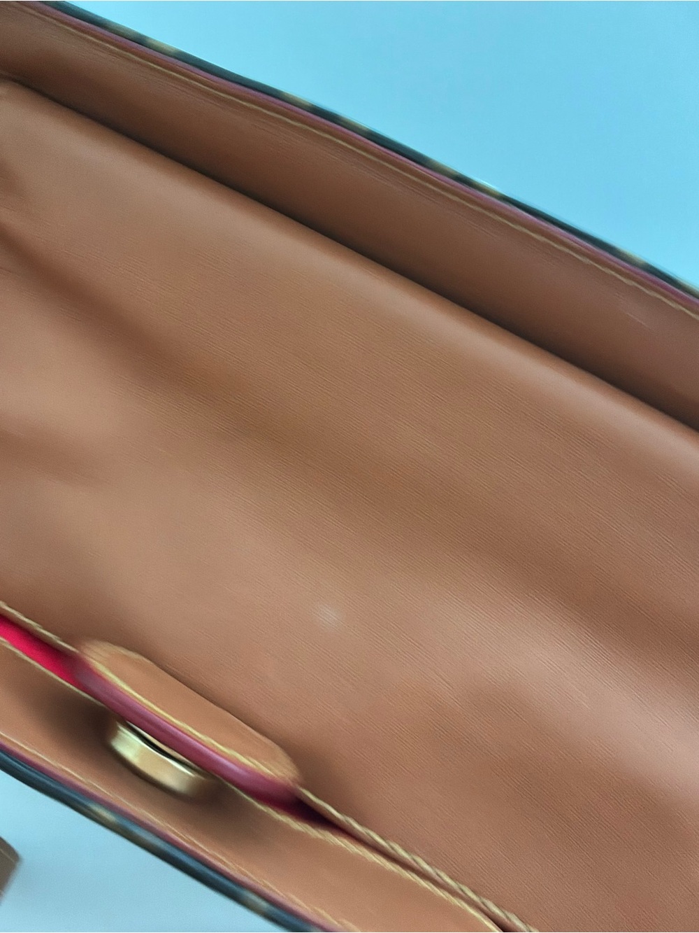 Dooney & Bourke Brown Logo Satchel with Tan Leather Trim and Crossbody Strap - Picture 4 of 16